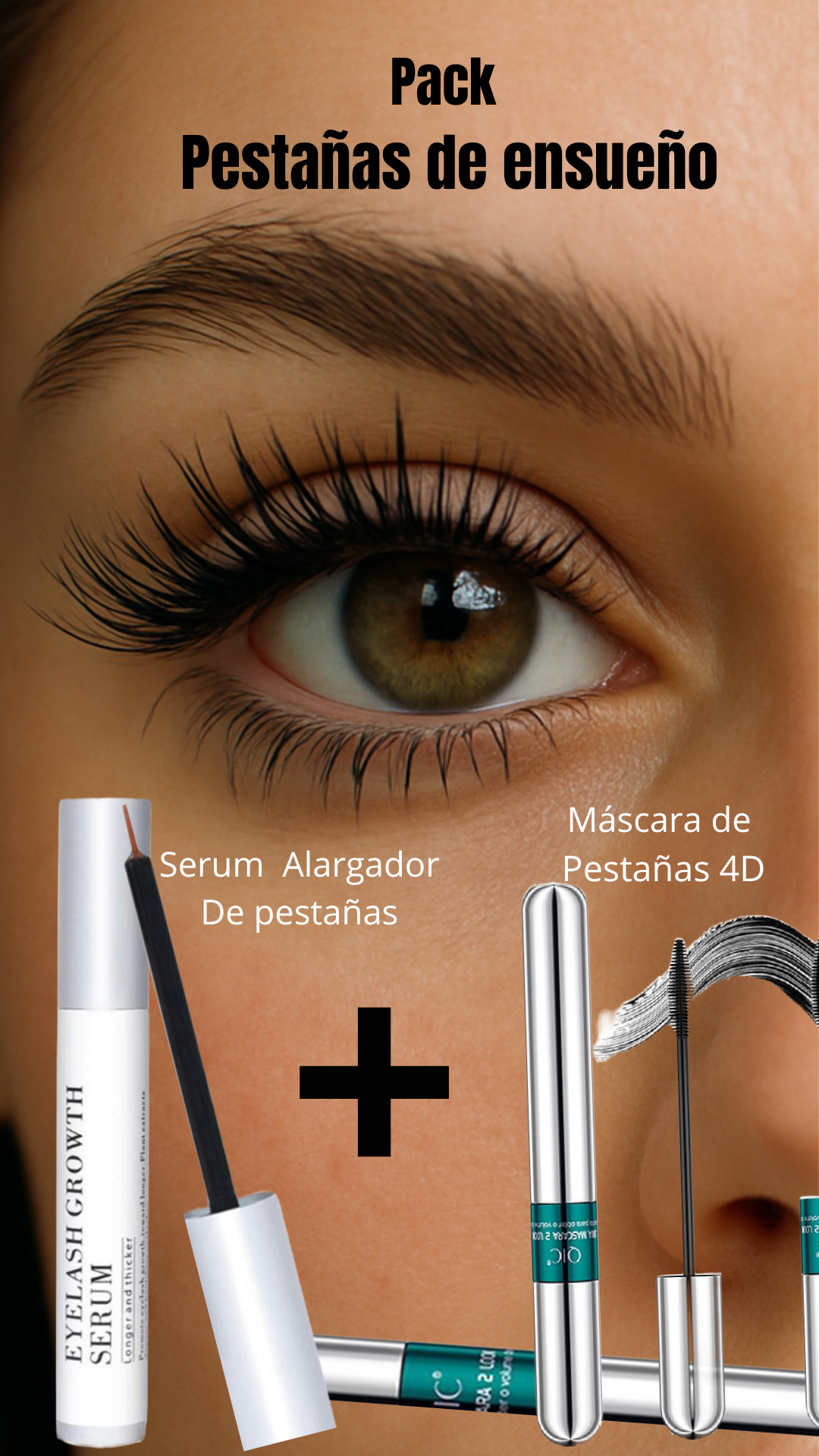 Máscara de Pestañas LUXIA4D de Fibra de Seda Voluminizadora