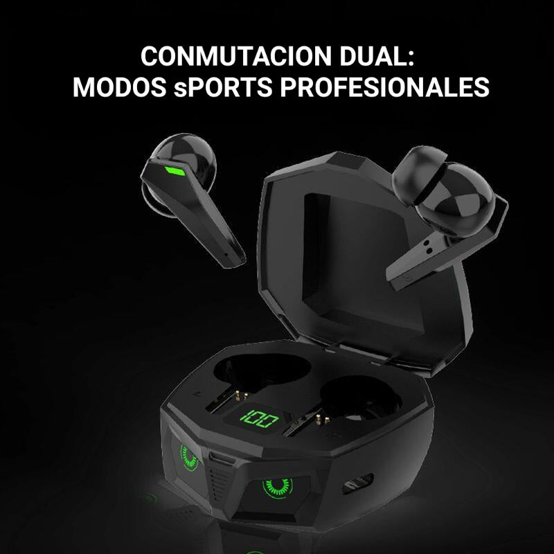 auriculares Bluetooth 5.3 ofrecen una conexión rápida y estable con un alcance de hasta 10 metros.