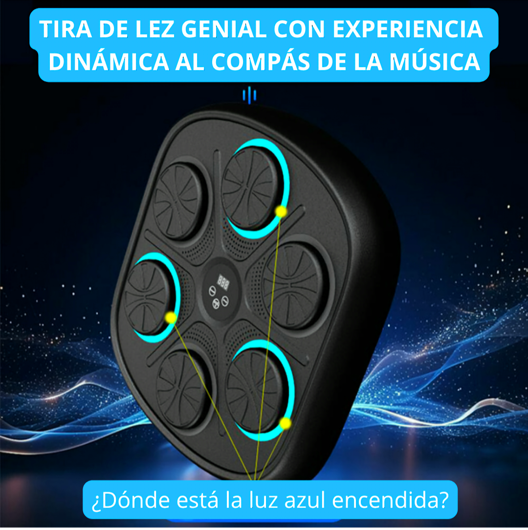 Máquina de boxeo BeatBoxer con luz de led que se ilumina para que sea golpeado  -fácil montaje y buen agarre