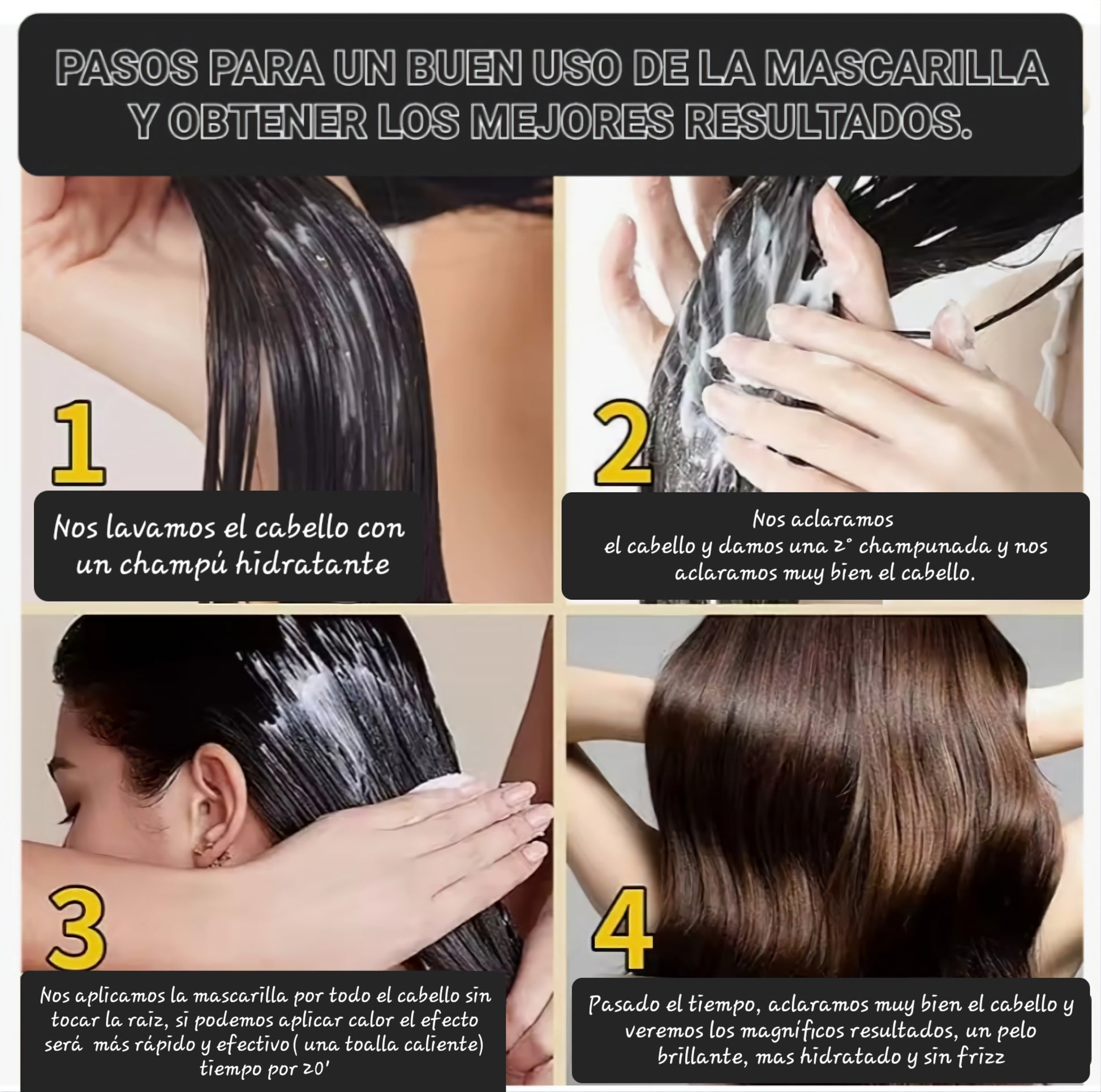 pasos para un buen uso de la mascarilla LUSHÉ y obtener lo mejores resultados