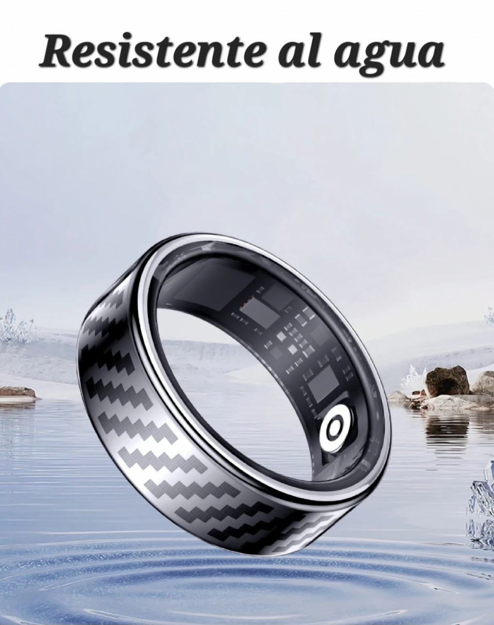 anillo Qring, resistente al agua , puedes nadar con él