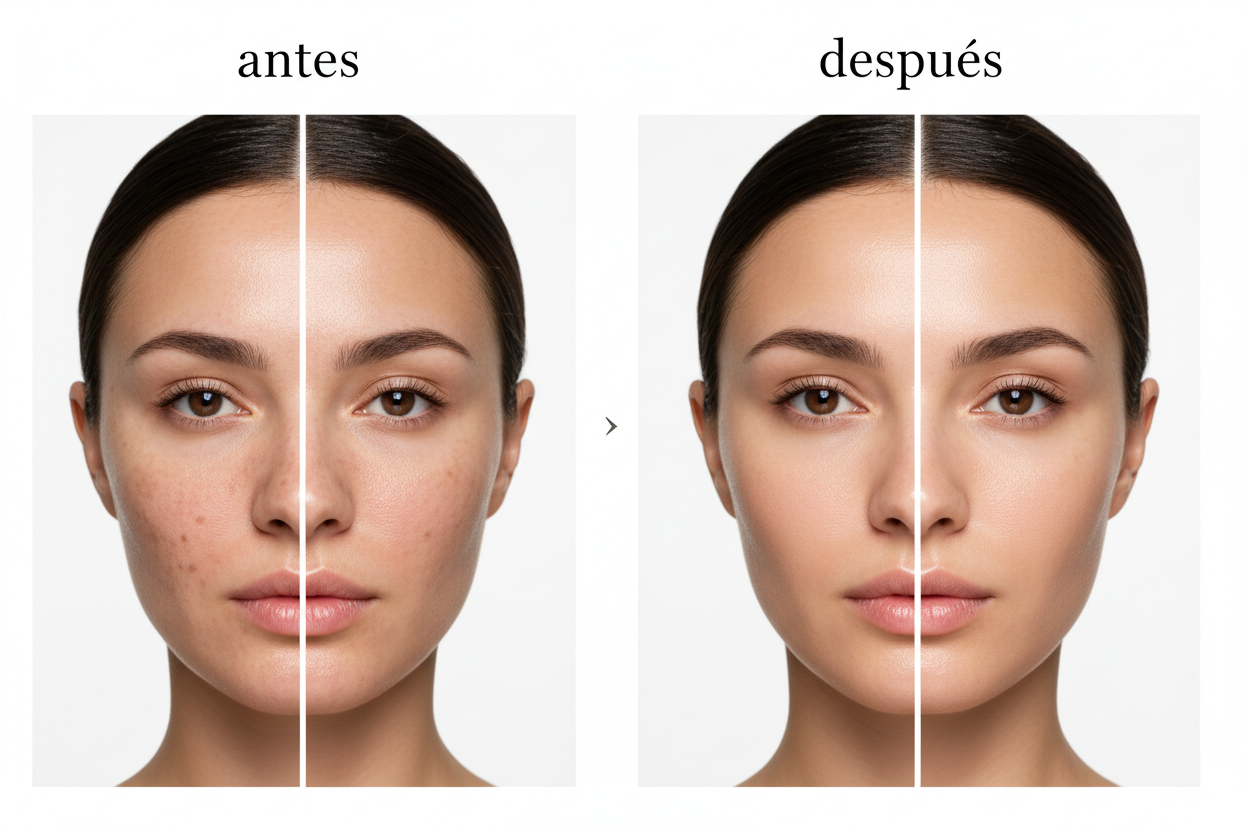 Antes y Después - Sérum de Niacinamida