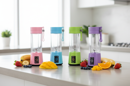 Licuadora portátil 380ml en sus 4 colores disponibles: rosa, verde, azul y morado