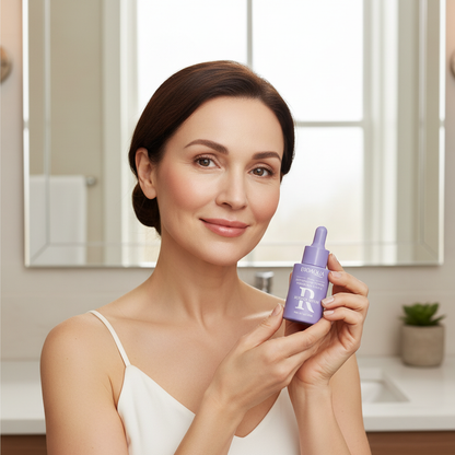 Mujer con sérum de retinol