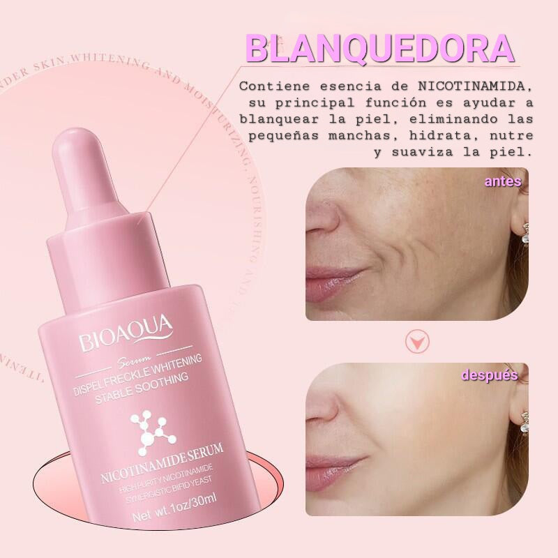 antes y después utilizando nicotinamida