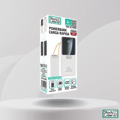caja de producto powerbank carga rápida