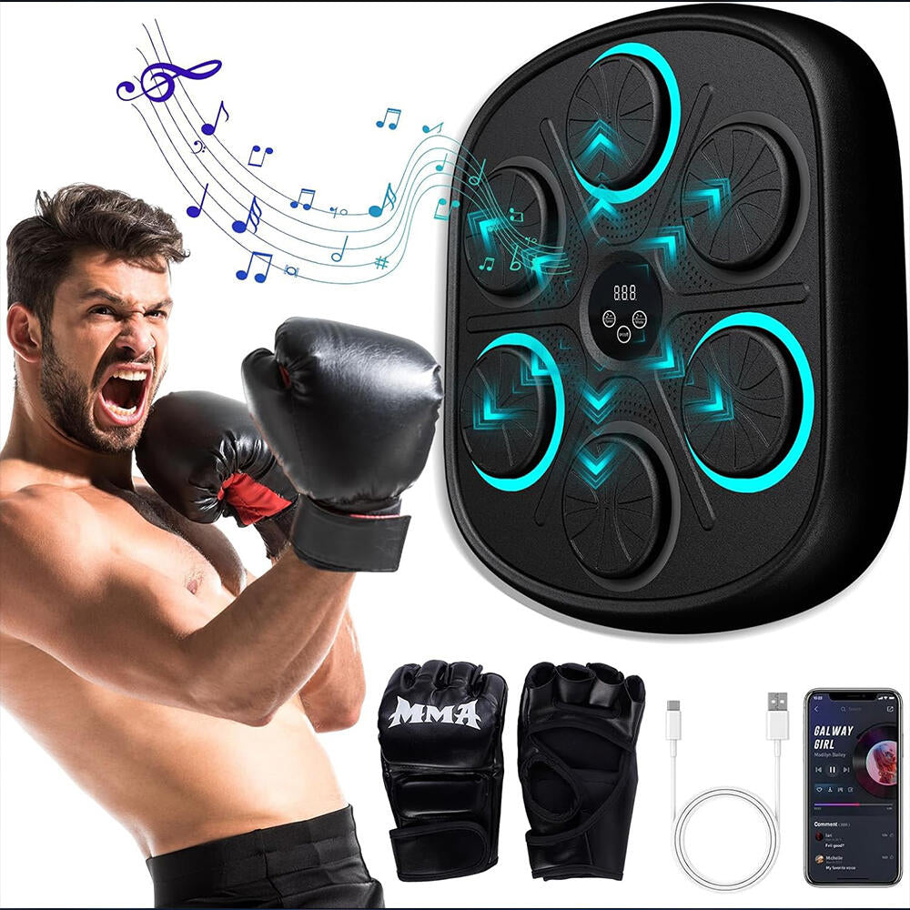 máquina de boxeo musical BEATBOXER con Bluetooth  conexión con puerto usb y guantes de regalo