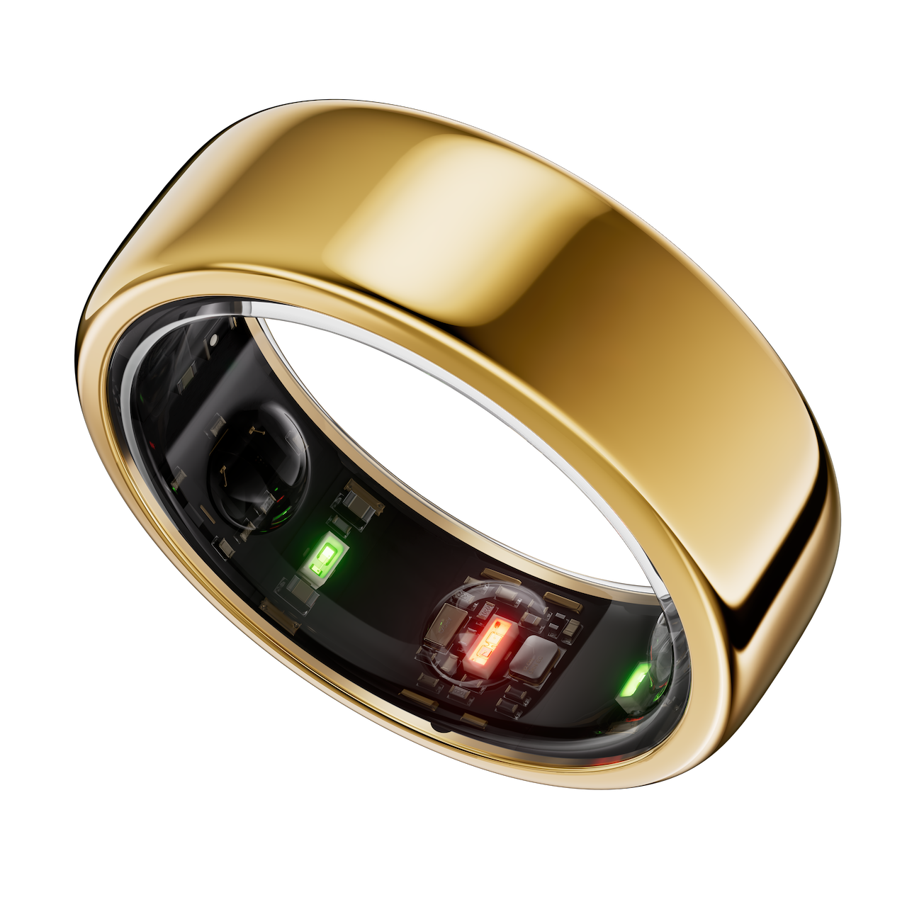 El Anillo Inteligente QRing Dorado combina un diseño premium en acabado dorado tecnología más avanzada en monitorización de salud y rendimiento deportivo.