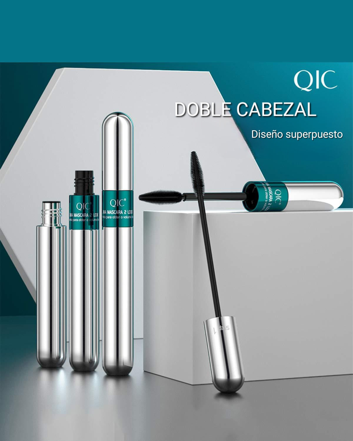 Máscara de Pestañas LUXIA4D  de Fibra de Seda Voluminizadora